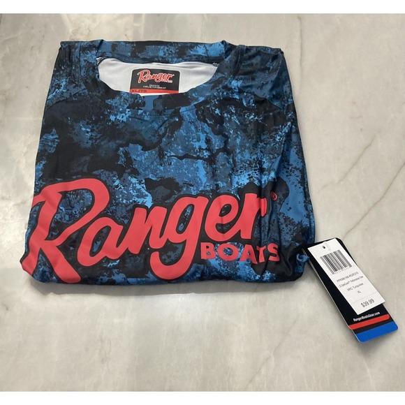 NWT Ranger Boats Performance Crew Long Sleeve Size XL Turquoise Stretch NEW - Picture 2 of 10